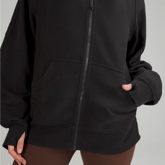 Scuba Oversized Funnel Neck Hoodie In Black - Picture 5 of 9